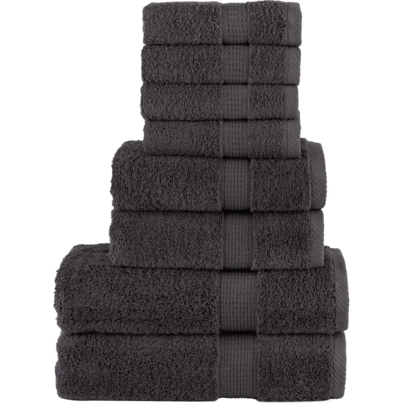 Premium SOLUND håndklæder 8 stk. 600 g/m² – Antracit