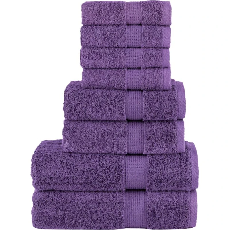 Premium SOLUND håndklæder 8 stk. 600 g/m² lilla