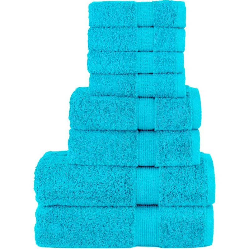 SOLUND Premium håndklæder 8 stk. 600 g/m² – turkis