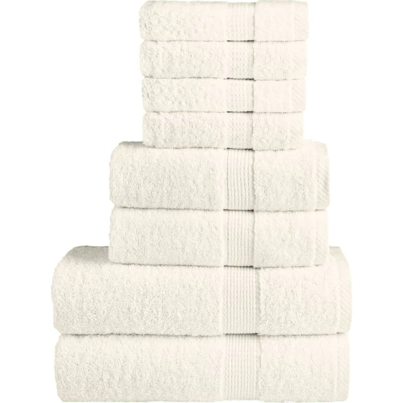 Premium SOLUND håndklæder 8 stk 600 g/m² – creme