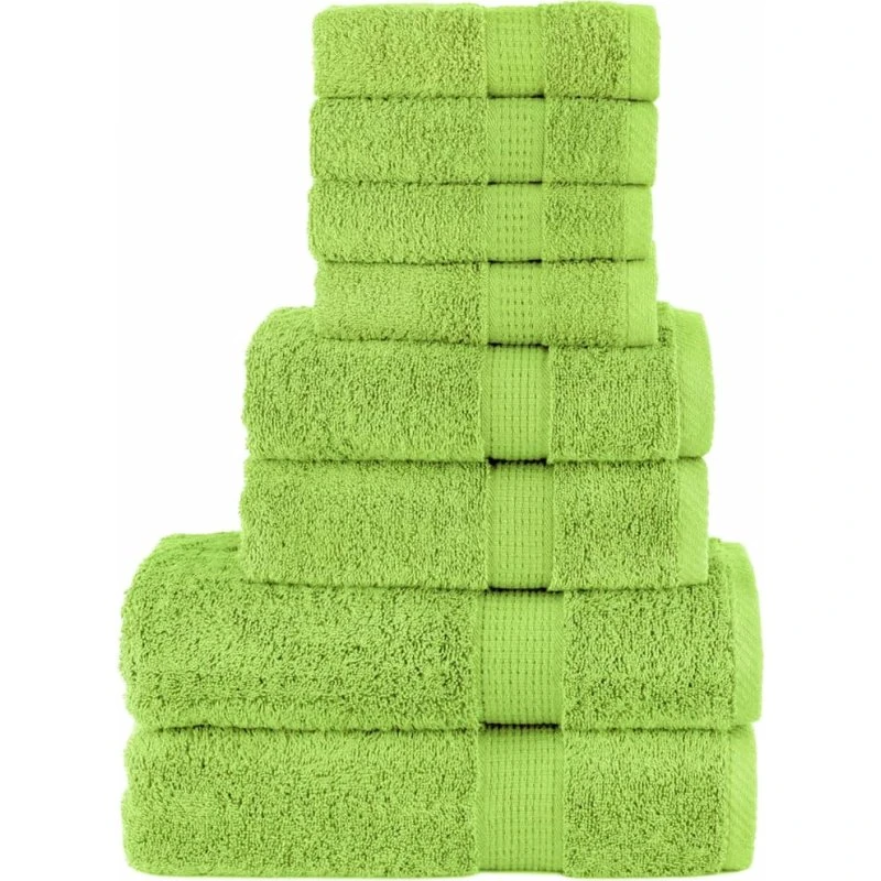 SOLUND Premium håndklæder 8 stk. 600 g/m² – æblegrøn