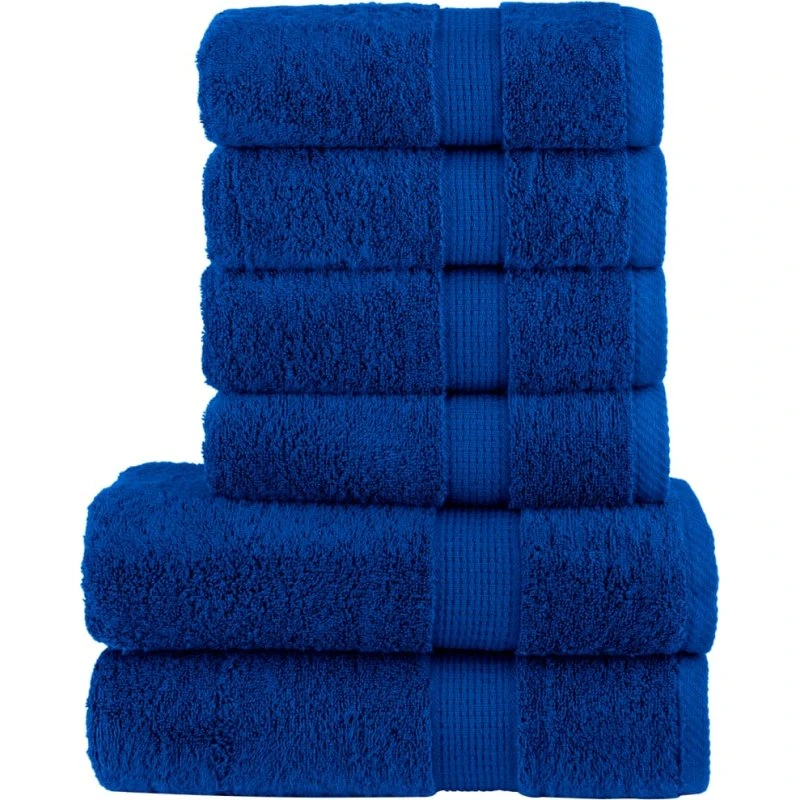 SOLUND Premium håndklæder 6 stk. 600 g/m² blå