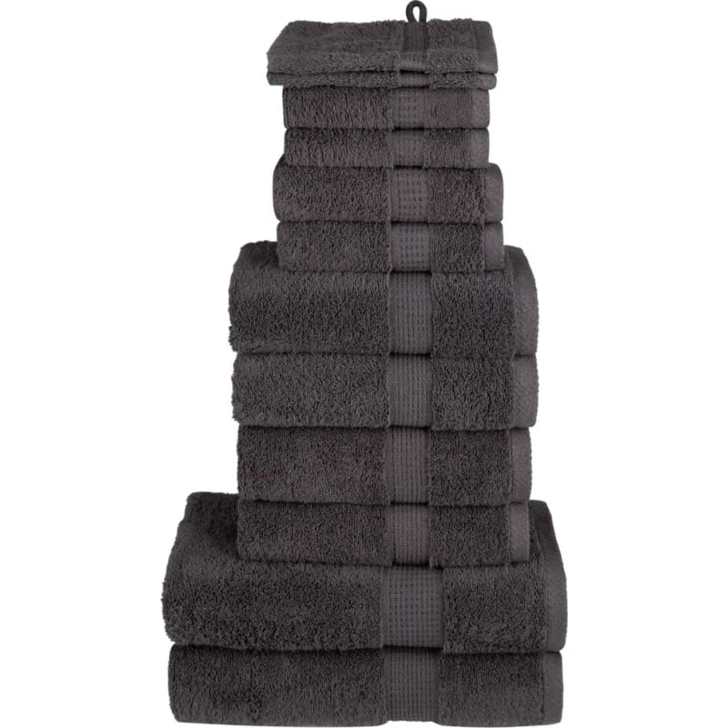 Premium SOLUND håndklæder 12 stk. 600 g/m² - antracit