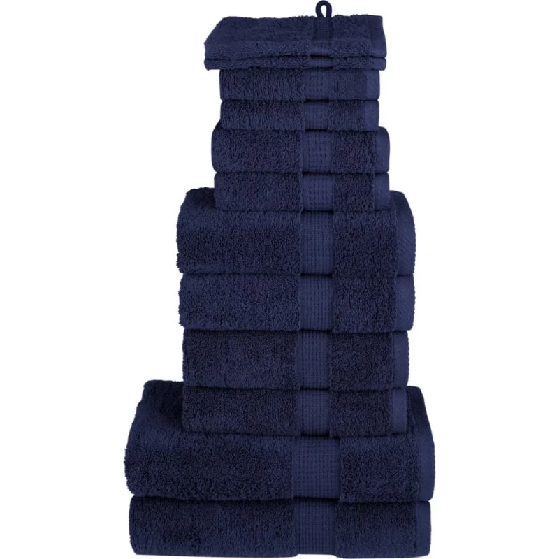 SOLUND håndklæder 12 stk. 600 g/m² – marineblå