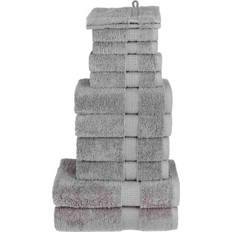 Håndklæder 12 stk. SOLUND Premium 600 g/m² - Grå