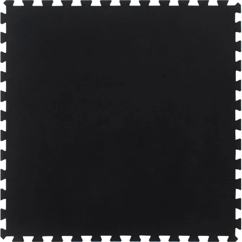 Gulvmåtte 100x100 cm 12 mm i gummi - sort
