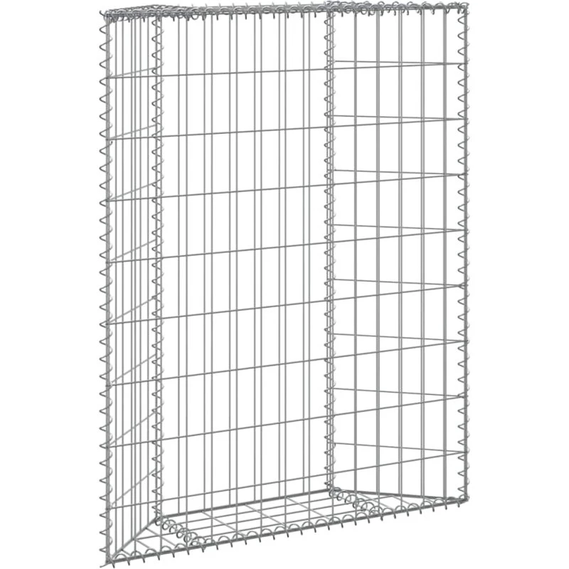Gabion-højbed 80x20x100 cm – galvaniseret stål