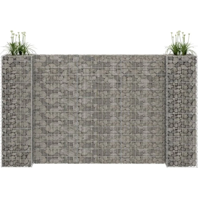 H-formet gabion-plantekasse 260x40x150 cm, stål