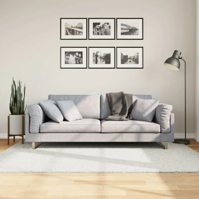 OVIEDO gulvtæppe 140x200 cm kort luv – creme