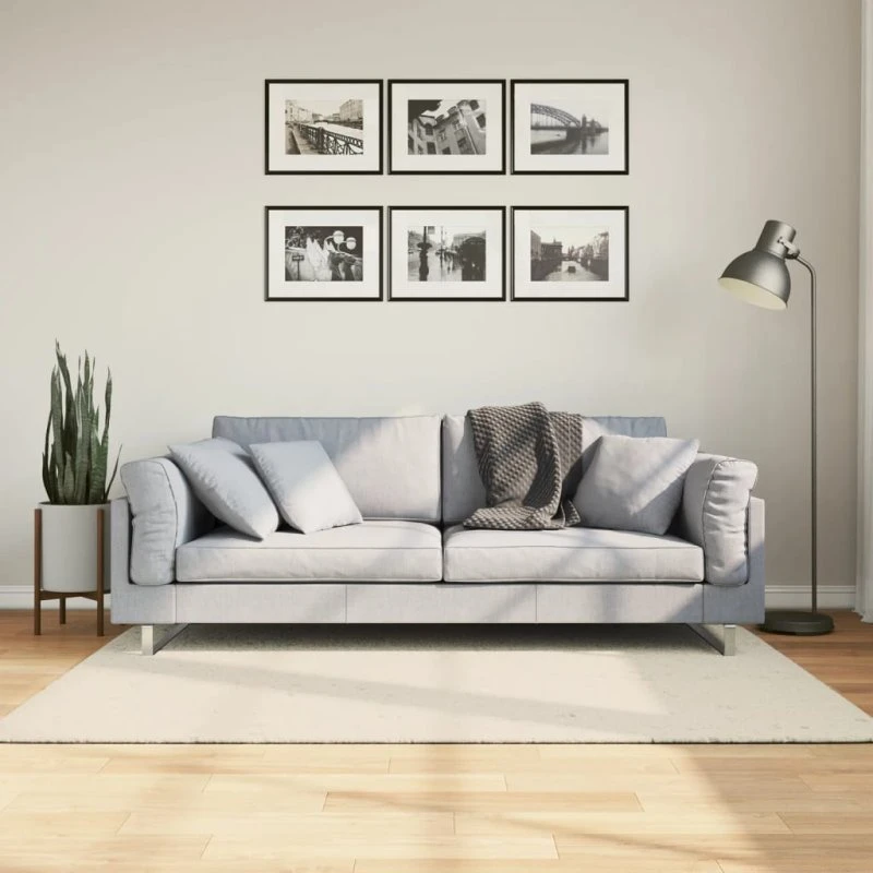 Gulvtæppe ISTAN 80x150 cm - Lang luv, creme