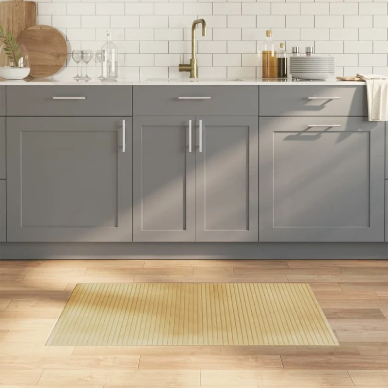 Bambus gulvtæppe 60x100 cm rektangulær - lys natur