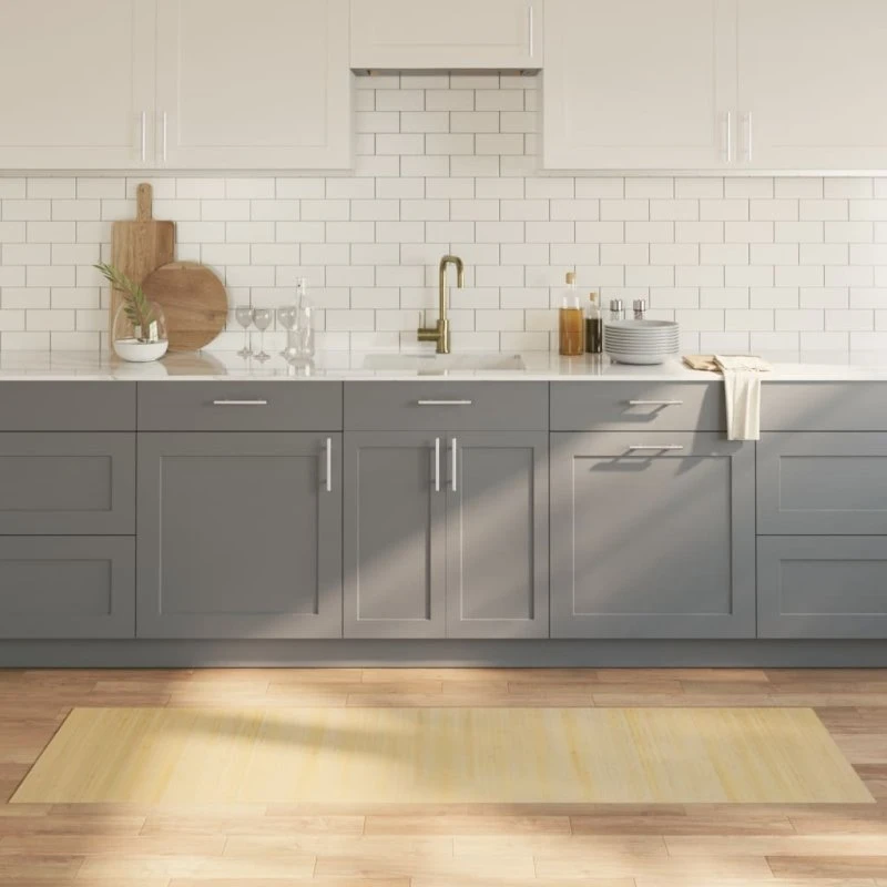 Bambus gulvtæppe 60x200 cm – lys naturfarvet, rektangulært