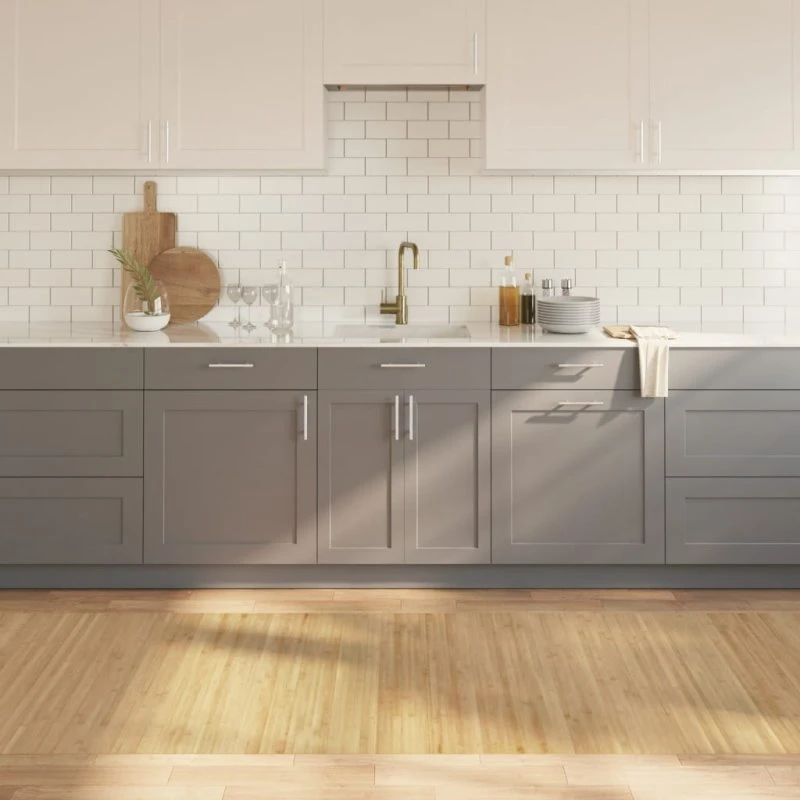 Bambusgulvtæppe 100x300 cm rektangulært – lys natur