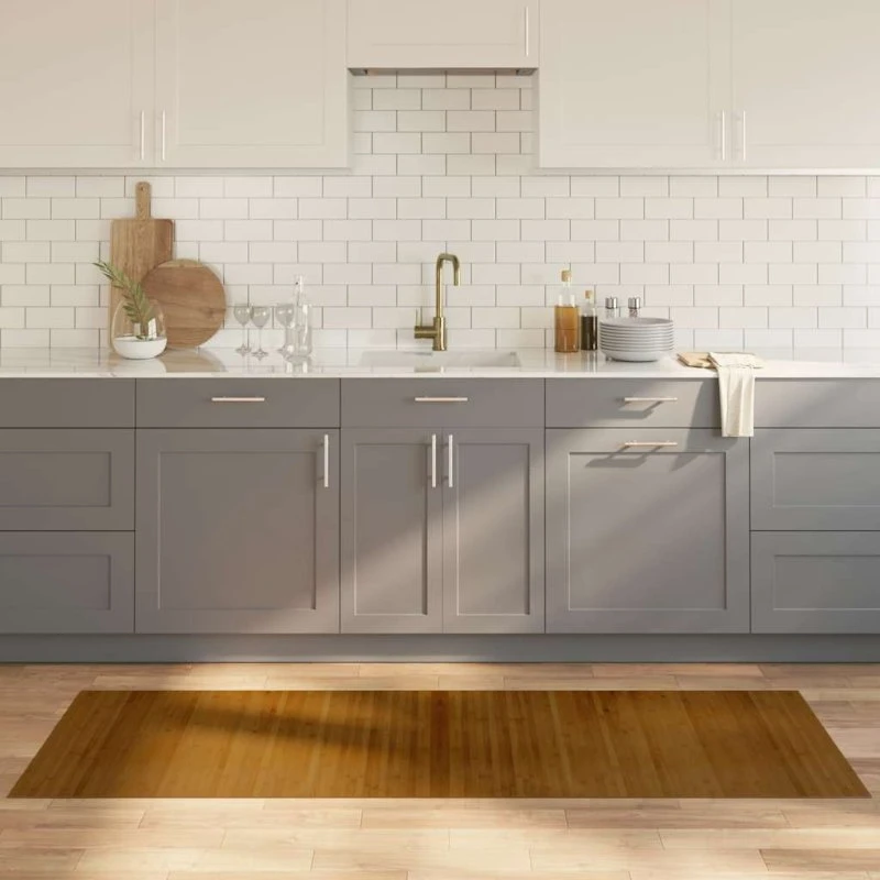 Bambusgulvtæppe 70x200 cm rektangulært – brun