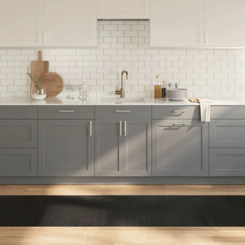 Bambusgulvtæppe 70x500 cm rektangulært - Sort