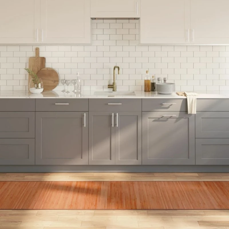 Gulvtæppe i bambus 70x500 cm rektangulær – brun