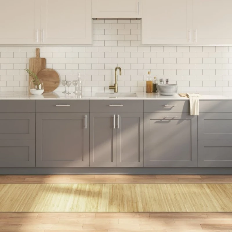 Bambusgulvtæppe 70x500 cm rektangulært lys natur