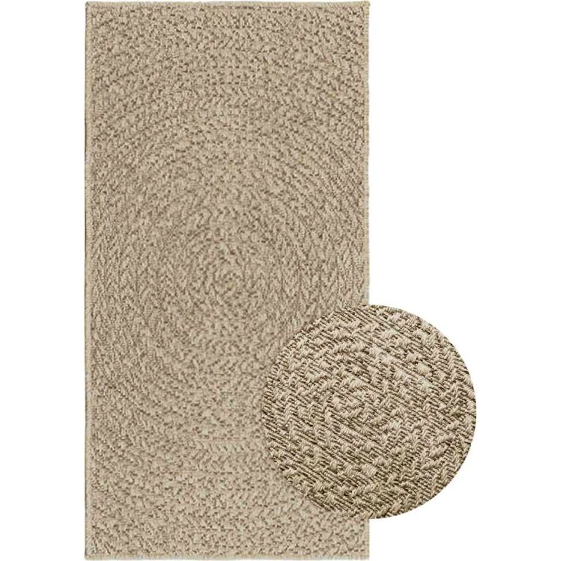 Gulvtæppe ZIZUR beige 60x110 cm – jute-look, indendørs/udendørs