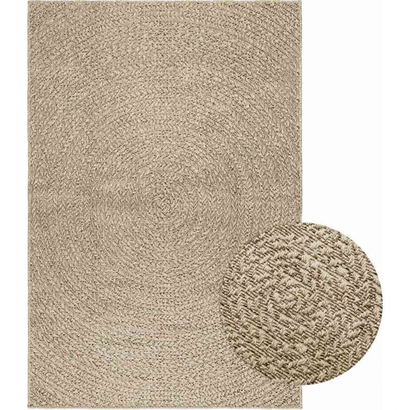 ZIZUR jute-look gulvtæppe 120x170 cm – beige (indendørs/udendørs)