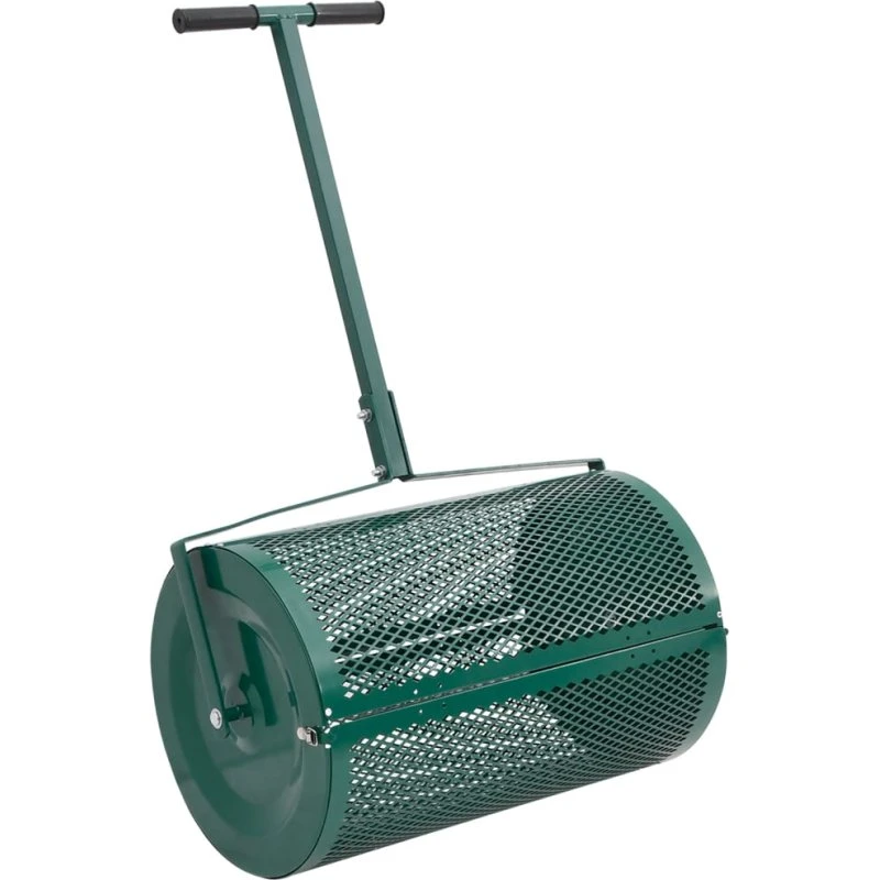 Gødningsspreder 75L Ø40x60 cm stål – grøn