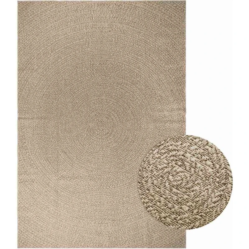 ZIZUR jute-look tæppe 200x290 cm - indendørs/udendørs