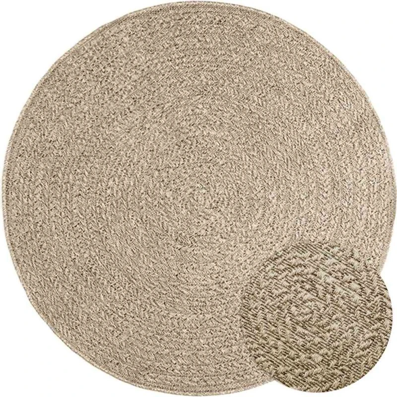 Rund gulvtæppe ZIZUR jute-look beige Ø120 cm