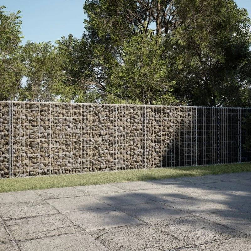 Gabionkurv med låg 900x50x100 cm - Galvaniseret jern