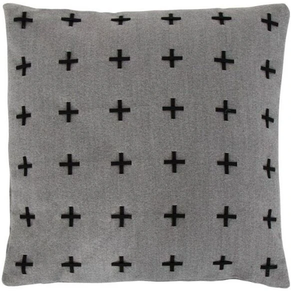 Borg Living Pyntepude 45x45 cm - Mørkeblå med krydser