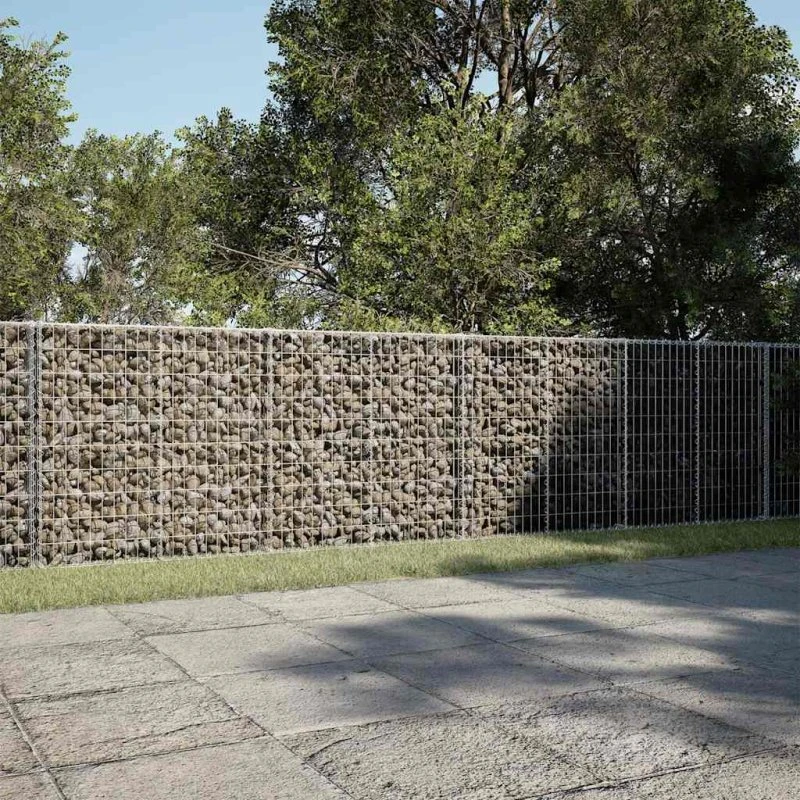 Gabionkurv med låg 850×100×100 cm, galvaniseret jern