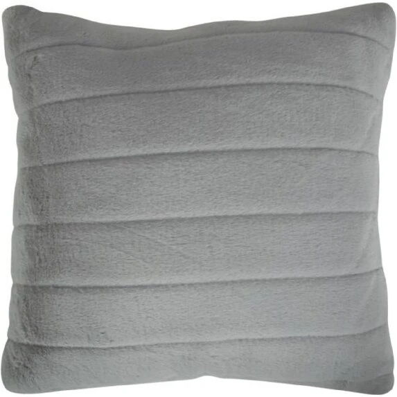 Nordstrand Home Pyntepude 45x45 cm – Grå imiteret pels med striber