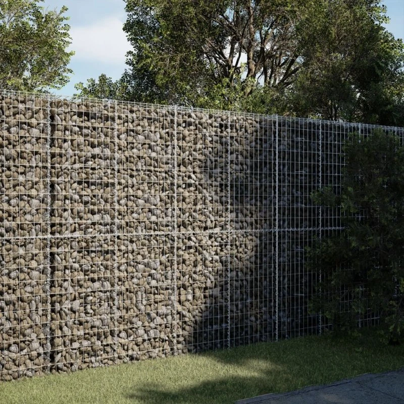 Gabionkurv med cover 200x50x200 cm - galvaniseret