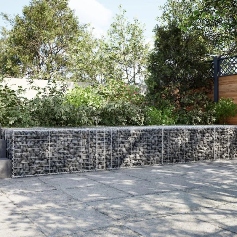 Gabionkurv med cover 300x100x50 cm - galvaniseret