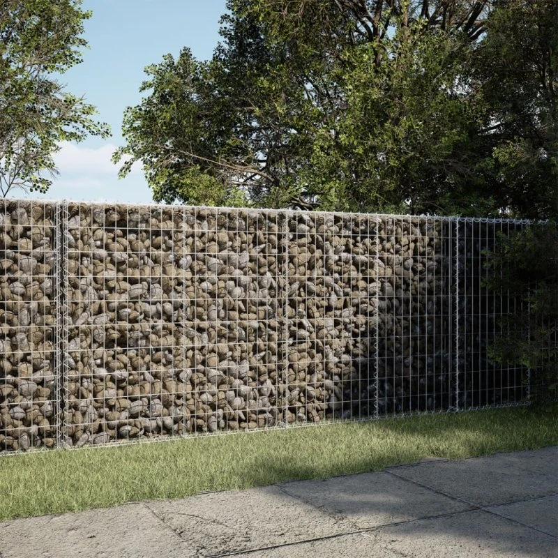Gabionkurv med cover 200x100x100 cm - galvaniseret