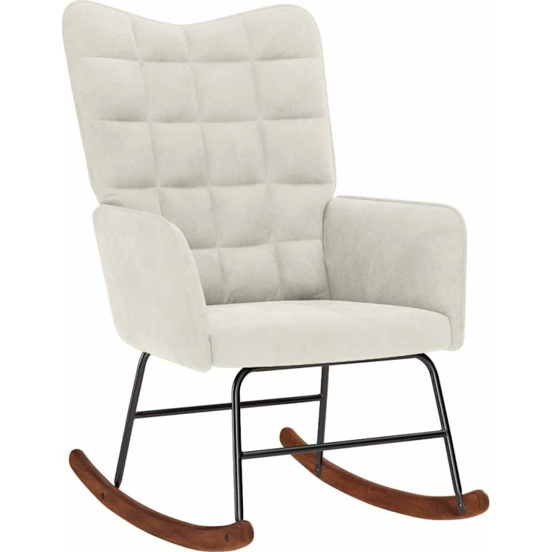 Gyngestol i creme fløjl