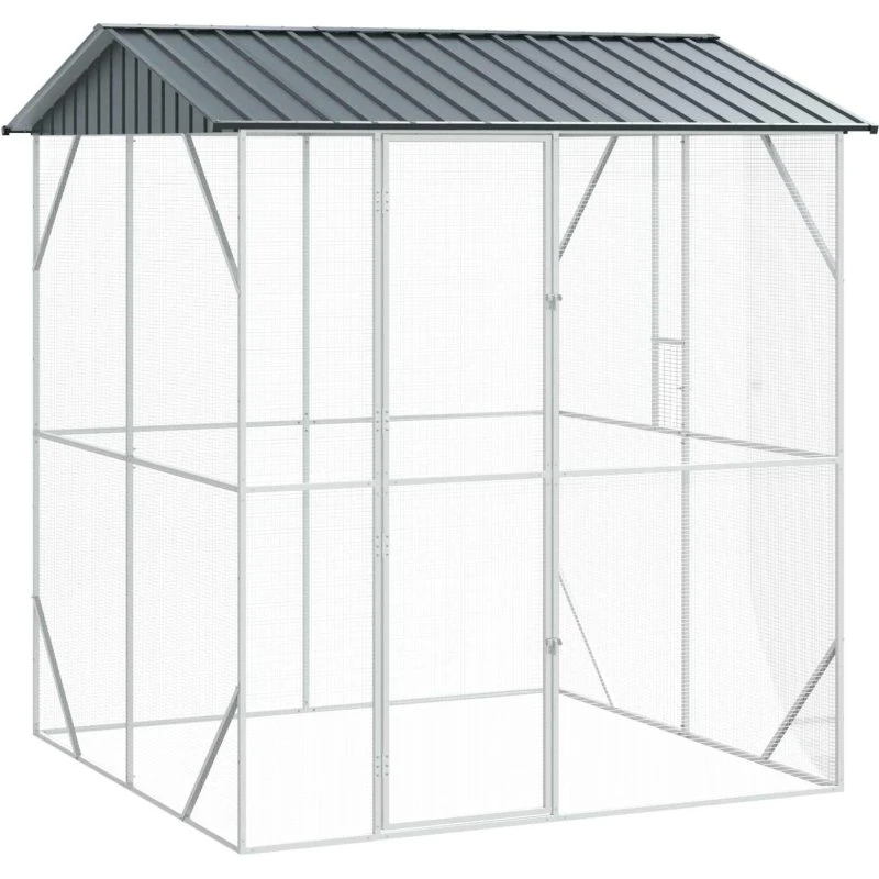 Fuglebur Antracit 215×208×247 cm - Galvaniseret stål