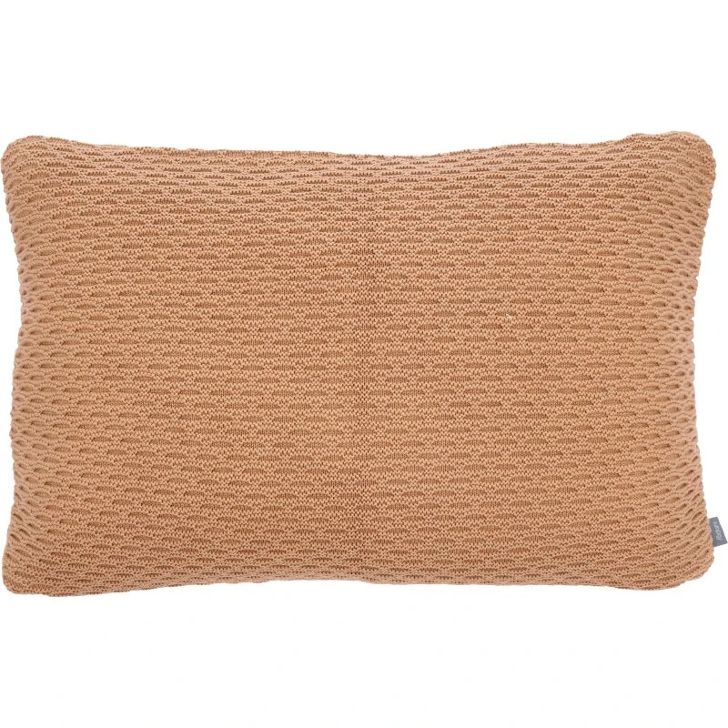 Södahl Wave Knit pudebetræk - Camel (60% bomuld/40% uld)