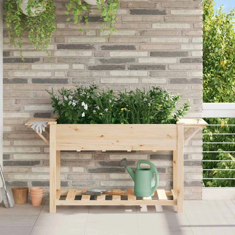 Haveblomsterkrukke i massivt fyrretræ 155x59x76,5 cm
