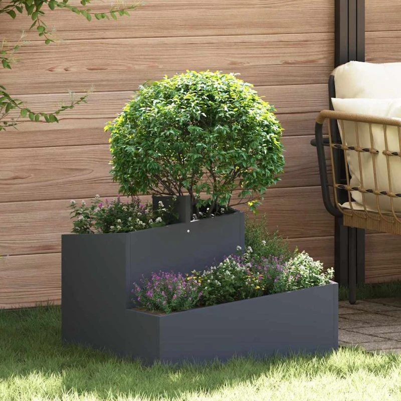 Plantekrukke Antracit 60x60x50 cm – Koldvalset Stål