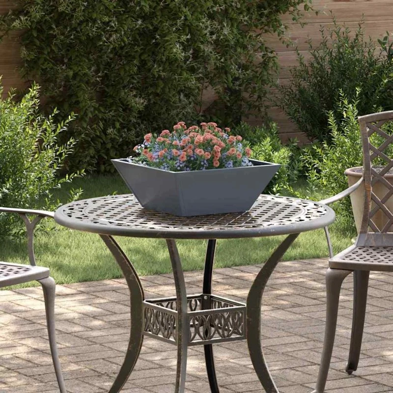 Metal plantekasse Antracit 40x40x15 cm – 5 stk