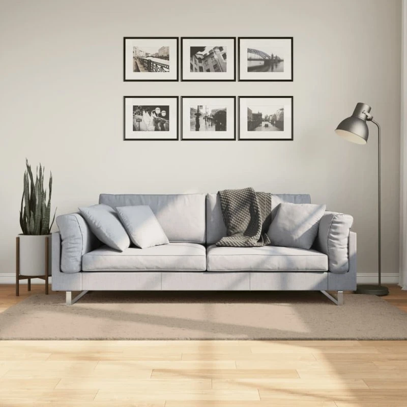 HUARTE gulvtæppe 100x200 cm – kort luv, sand