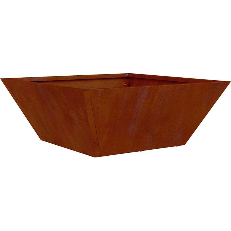 Cortenstål plantekasse 40×40×15 cm – rusten finish