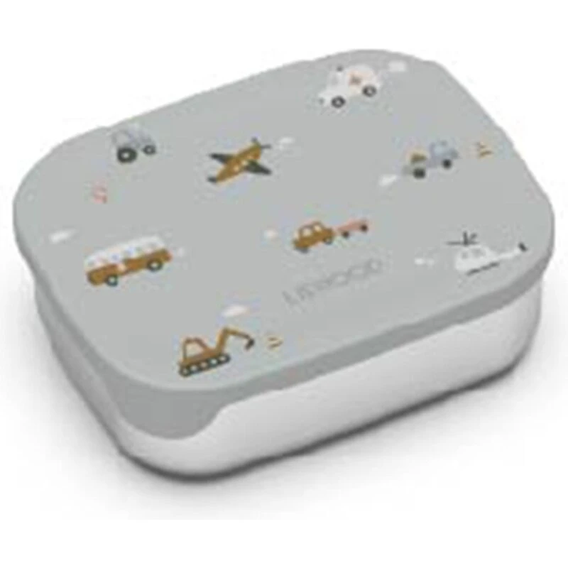 LIEWOOD Arthur madkasse 900 ml – Vehicles/dove blue mix