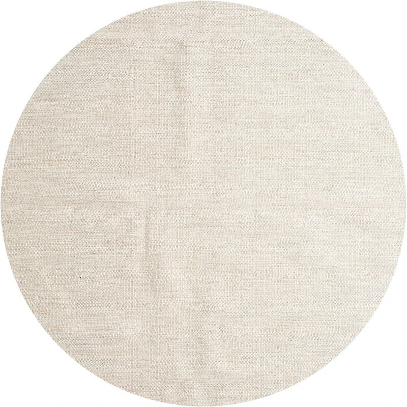 Jaipur Rundt Uldtæppe - Beige