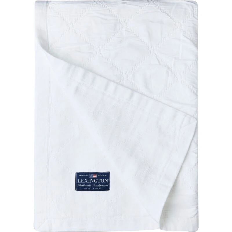 Lexington Icons Signature Quiltet Sengetæppe - Hvid, Bomuld