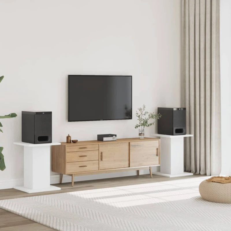 Højtalerstativer 2 stk. 30x30x60 cm - Hvid