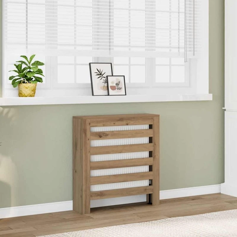 Radiatorskjuler 78x20x82 cm i egetræsfarve
