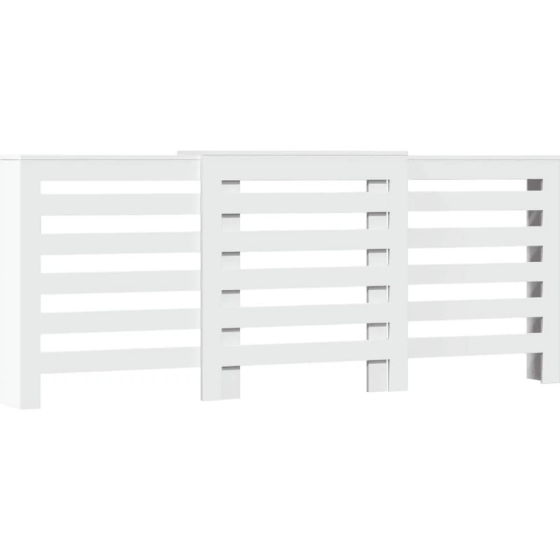 Radiatorskjuler 205x21,5x83,5 cm hvid – konstrueret træ