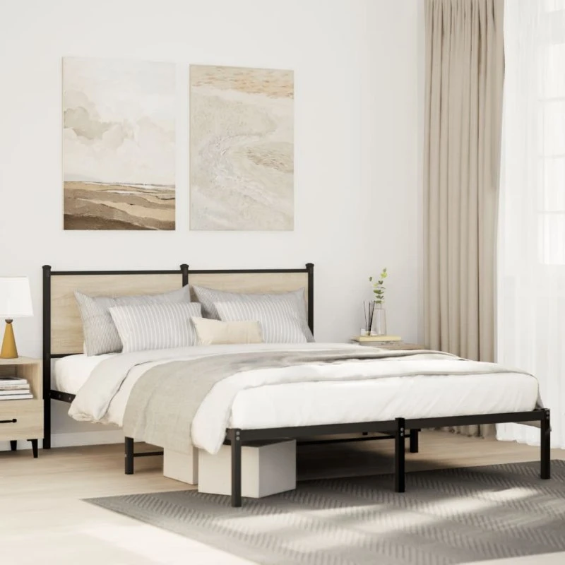 Sengeramme 137x190 cm sonoma-eg (uden madras)