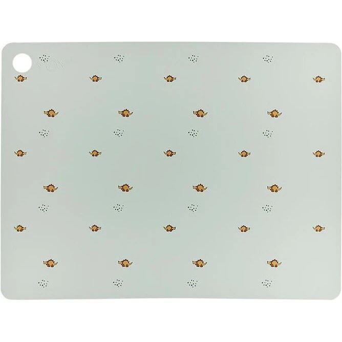 OYOY Dino dækkeserviet 34 x 45 cm - støvet lysegrøn