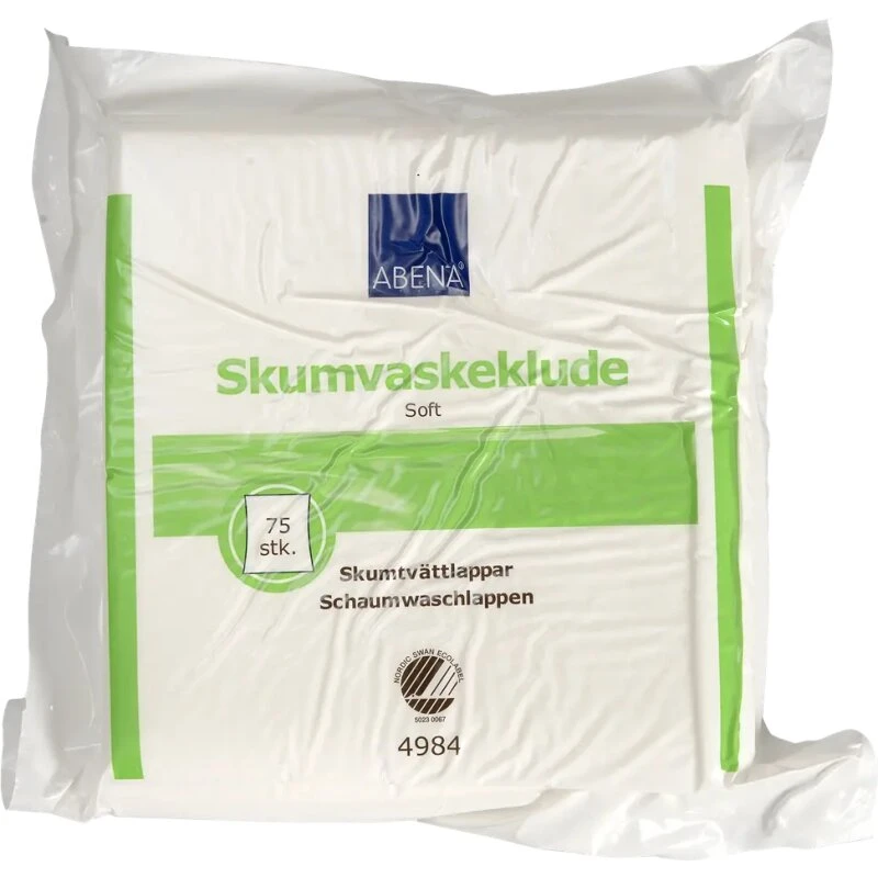 Abena skumvaskeklud soft 75 stk. (19x19 cm)